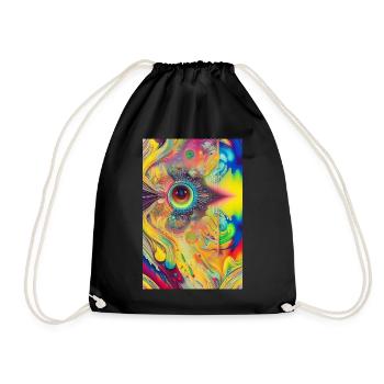 Abstract art - Drawstring Bag - black - Front