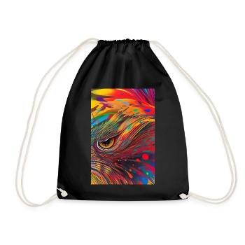 Abstract art - Drawstring Bag - black - Front
