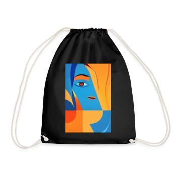 Abstract art - Drawstring Bag - black - Front