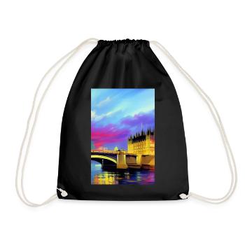 Bridges in London - Drawstring Bag - black - Front