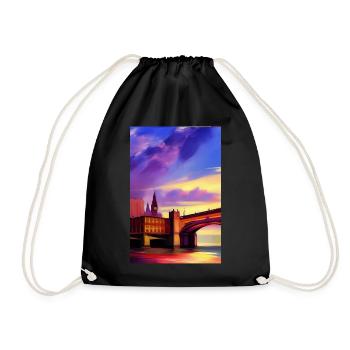 Bridges in London - Drawstring Bag - black - Front