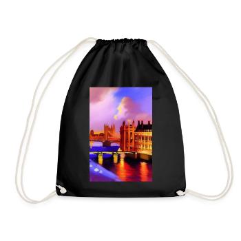 Bridges in London - Drawstring Bag - black - Front