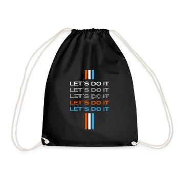Lets do it - Drawstring Bag - black - Front
