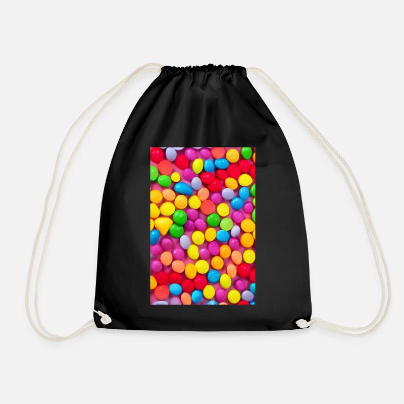 Candies - Drawstring Bag - black