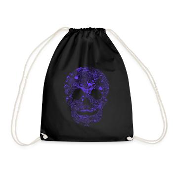 Gothic Skull Goth Style Dark Heavy Metal WGT - Drawstring Bag - black - Front