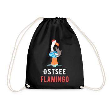 Ostsee Flamingo - Turnbeutel - Schwarz - Vorne
