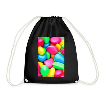 Bunte Bonbons - Turnbeutel - Schwarz - Vorne