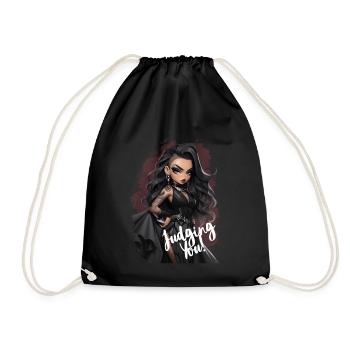 La Dame Goth vous juge - Sac de sport léger - noir - Devant