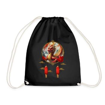 Happy New Year of the Chinese Dragon. - Drawstring Bag - black - Front