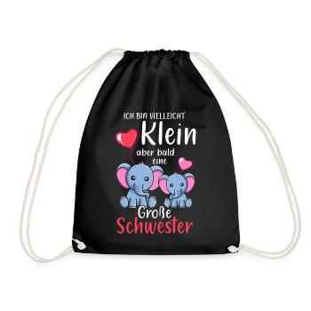 Je suis petite mais bientôt une grande sœur - Sac de sport léger - noir - Devant
