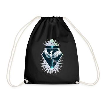 Merveilleux phénix fantaisie blanc. - Sac de sport léger - noir - Devant