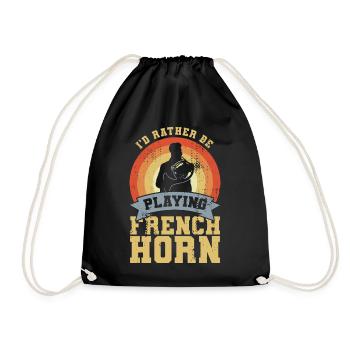 Blague drôle sur le joueur de cor français - Sac de sport léger - noir - Devant