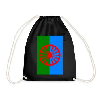115552801 179234121 Roma flag 2 - Drawstring Bag - black - Front