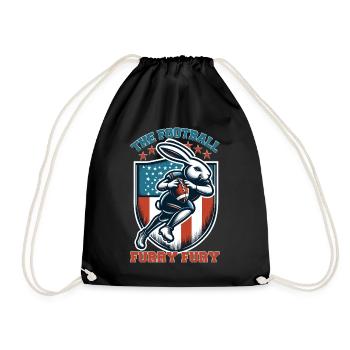 Hare Today, Gone Tomorrow: The Football Furry Fury - Drawstring Bag - black - Front