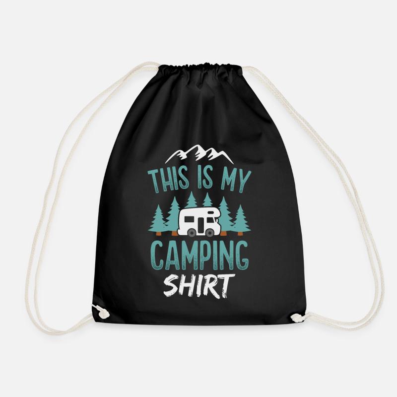 Camping Camper Wohnmobil Campingplatz - Turnbeutel - Schwarz