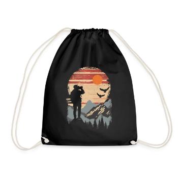 Photography Nature Photography SLR Camera - Drawstring Bag - black - Front