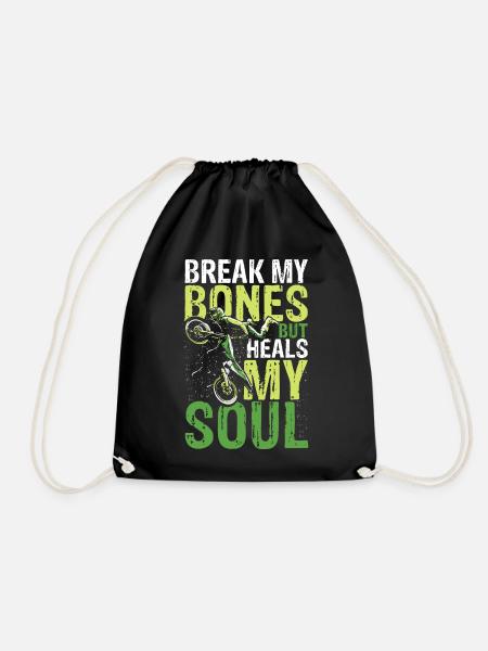 Break my bones but heals my soul - Turnbeutel - Schwarz
