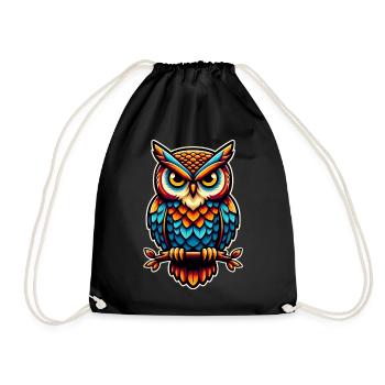 Hibou - Sac de sport léger - noir - Devant