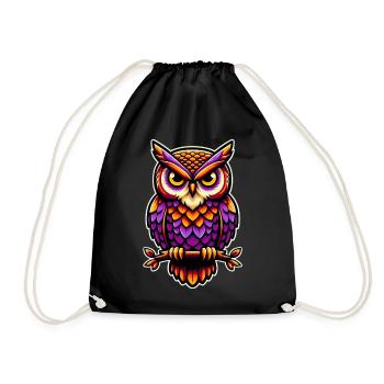 Hibou - Sac de sport léger - noir - Devant
