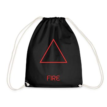 Fire Element - Drawstring Bag - black - Front