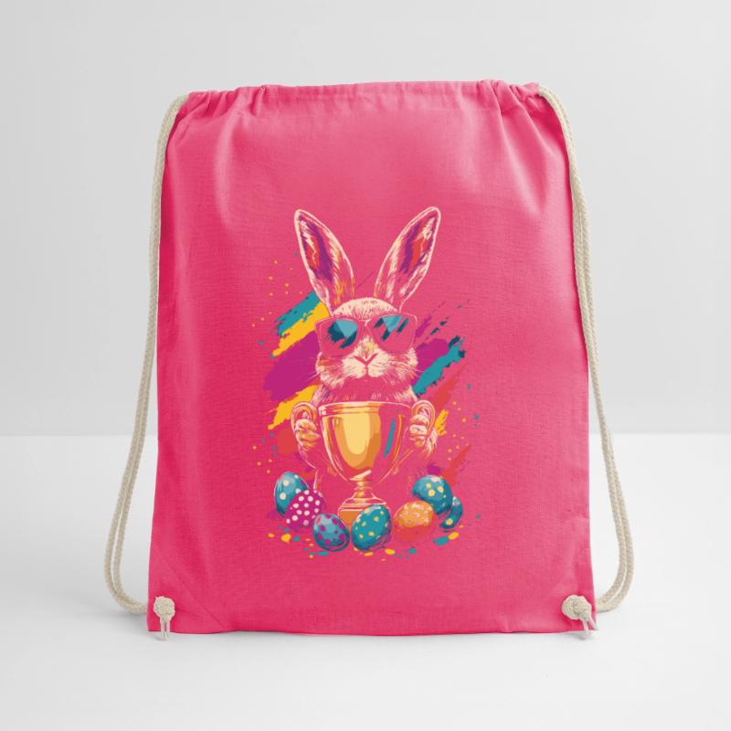 Easter Bunny Easter Eggs Egg Hunt Winner Cup Drawstring Bag