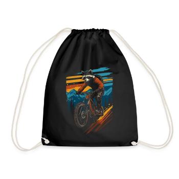 Balade en raton laveur VTT vintage - Sac de sport léger - noir - Devant