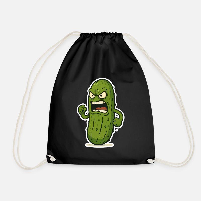 Cucumber attack - Drawstring Bag - black