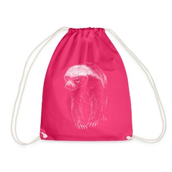 Honigdachs - Turnbeutel - Fuchsia - Vorne