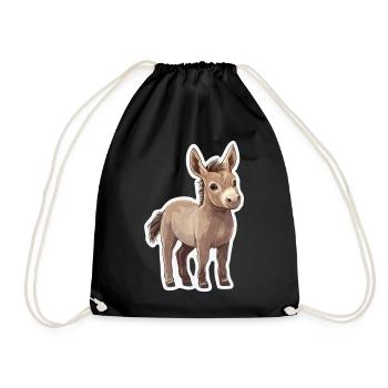 donkey - Drawstring Bag - black - Front