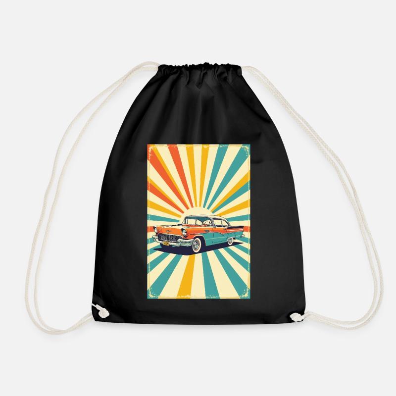Retro Cruiser - Drawstring Bag - black
