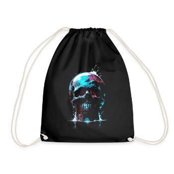 Skull - Reflected Mortality - Nature's Requiem - Drawstring Bag - black - Front