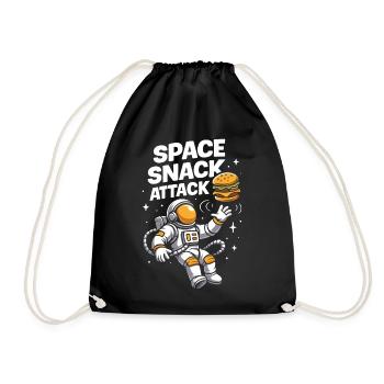 Astronaut Burger Space Design - Drawstring Bag - black - Front