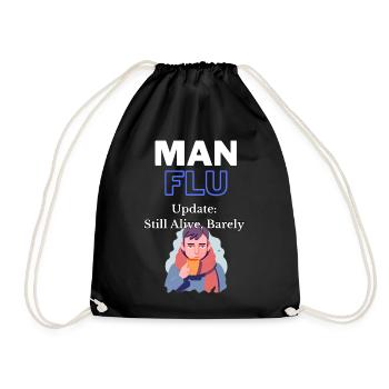 Homme grippe survie citation T-Shirt - Sac de sport léger - noir - Devant