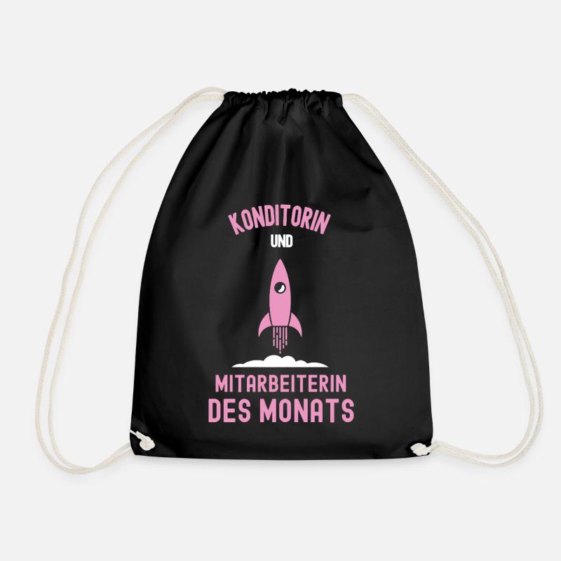 Beste Konditorin Mitarbeiterin des Monats Konditor - Turnbeutel - Schwarz