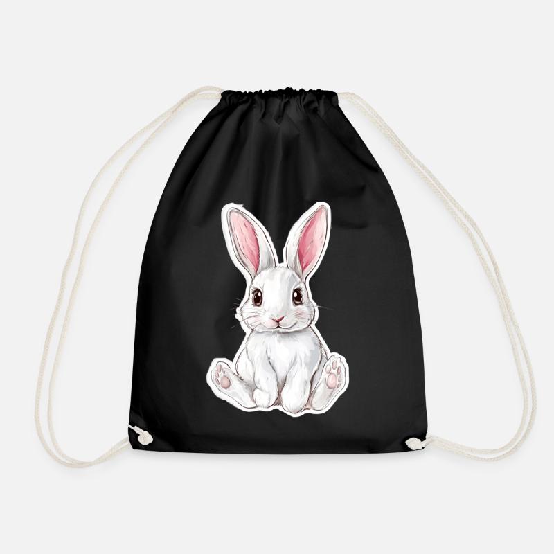 Hase - Turnbeutel - Schwarz