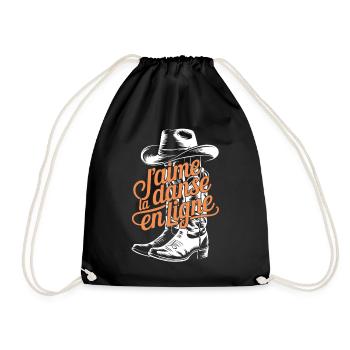 Cowboy Chic Line Dance - Turnbeutel - Schwarz - Vorne