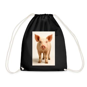 Cochon pastel - Sac de sport léger - noir - Devant