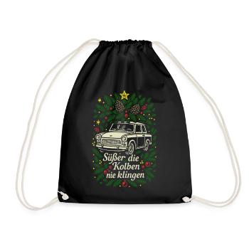 Sweeter the pistons never sound - Trabi Christmas - Drawstring Bag - black - Front
