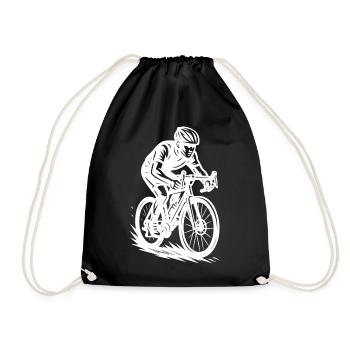 Motif drôle de vélo de route - Sac de sport léger - noir - Devant