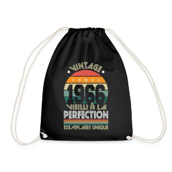 1966 – Vintage – Exemplaire unique - Sac de sport léger - noir - Devant