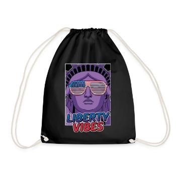 Liberty Vibes Statue of Liberty - Drawstring Bag - black - Front