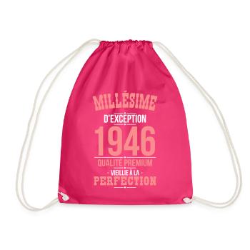 1946 – Außergewöhnlicher Jahrgang – Premiumqualität - Turnbeutel - Fuchsia - Vorne