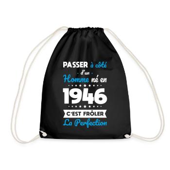 Né en 1946 – Frôler la perfection  - Sac de sport léger - noir - Devant
