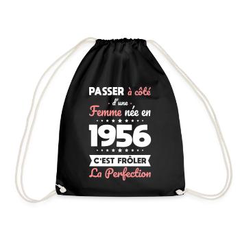 Born in 1956 – Near perfection - Drawstring Bag - black - Front