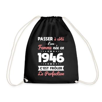 Née en 1946 – Frôler la perfection  - Sac de sport léger - noir - Devant