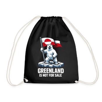 Don des Groenlandais de l’Ours du drapeau du Groenland - Sac de sport léger - noir - Devant