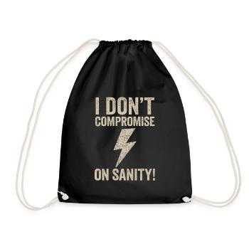 I don't give up reason - Drawstring Bag - black - Front