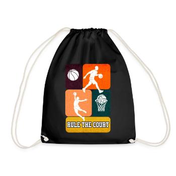 Rule the Court - Basketball - Drawstring Bag - black - Front