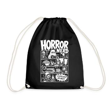 Horror Nerd Zu intelligent für Angst - Turnbeutel - Schwarz - Vorne