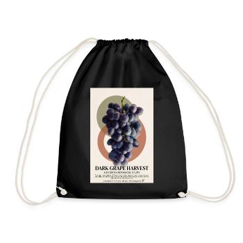 Dark Grape Harvest - Drawstring Bag - black - Front